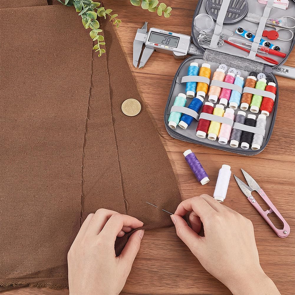 Alternative view of CABODYALS 59.06 Inch Coffee Brown Needlework Fabric Natural Cotton Linen Cloth Quilting Fabric Solid Chocolate Color Embroidery Cloth for Sewing Making Clothes Bags Decorations DIY Tablecloths Supply