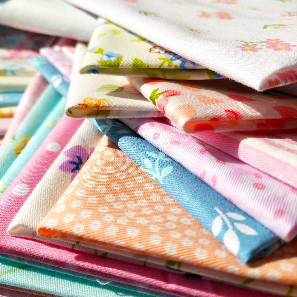 flic-flac 200pcs 4 x 4 inches (10cmx10cm) Cotton Craft Fabric Bundle Squares Patchwork Lint DIY Sewing Scrapbooking Quilting Dot Pattern Artcraft - Image 8