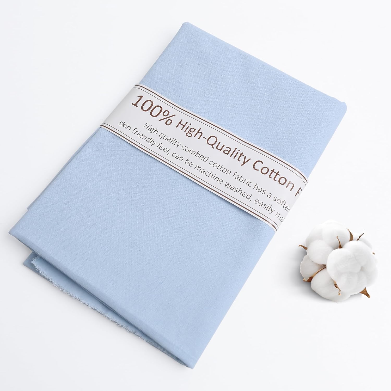 Black Cotton Fabric, Natural 100% Cotton Poplin Fabric by The Yard 59 Inches Wide Lining Fabric for Sewing Apparel Cloth Soft Embroidery Quilting, 1 Yard - Image 7