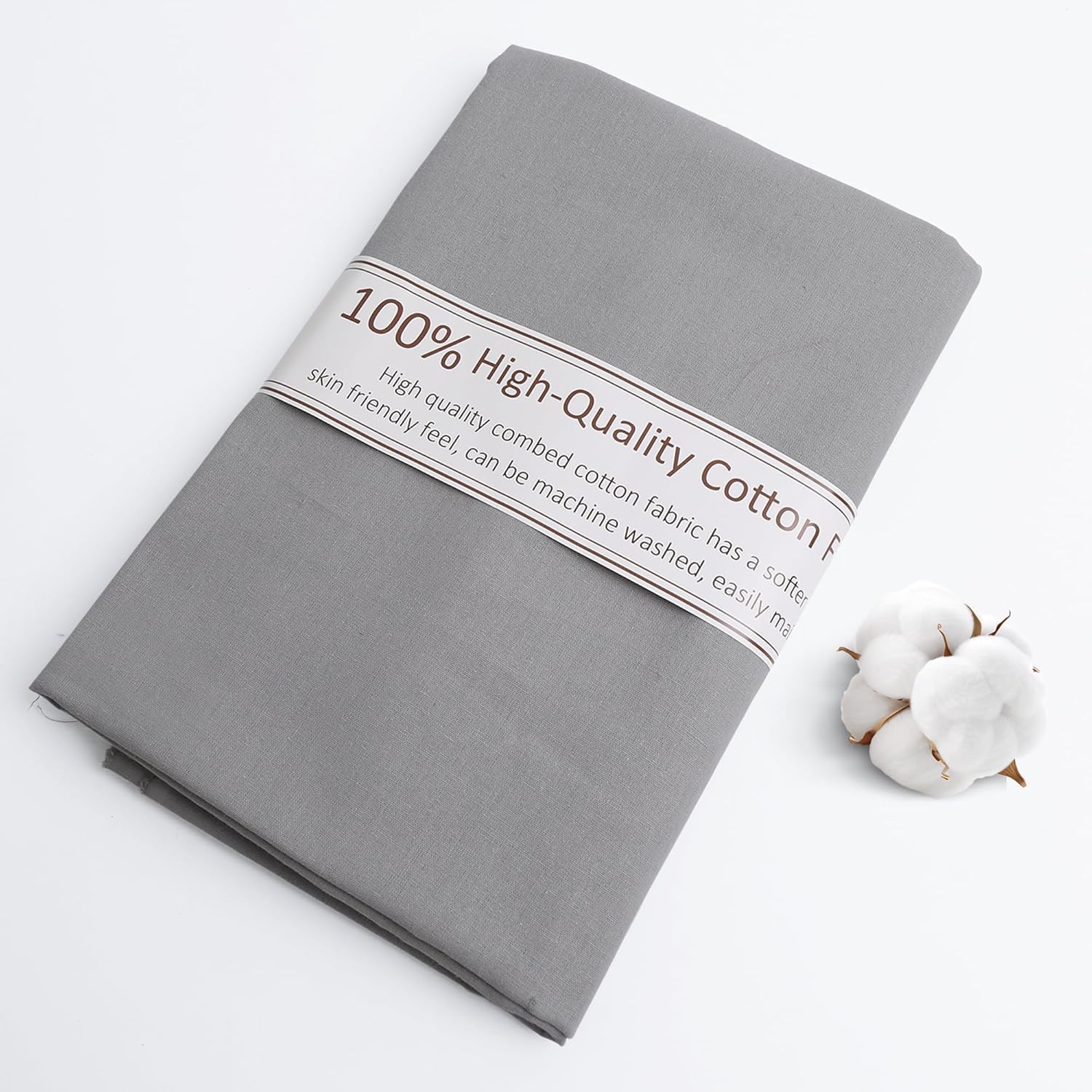 Black Cotton Fabric, Natural 100% Cotton Poplin Fabric by The Yard 59 Inches Wide Lining Fabric for Sewing Apparel Cloth Soft Embroidery Quilting, 1 Yard - Image 8