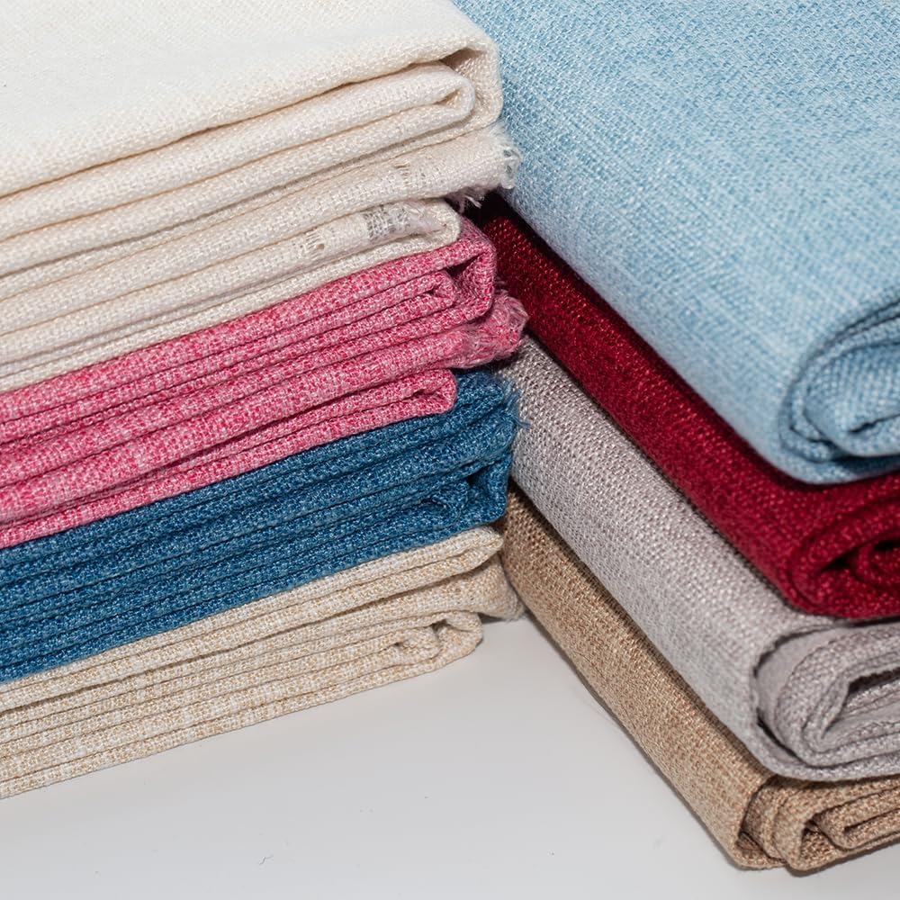 Alternative view of Linen Fabric by The Meter 39"x57" Soft Natural Craft Material Pre-Cut Linen Upholstery Fabric for Tablecloth Bags Pillow Cushion Cover Sewing Sofa Cloth (Gray, 39"x57")