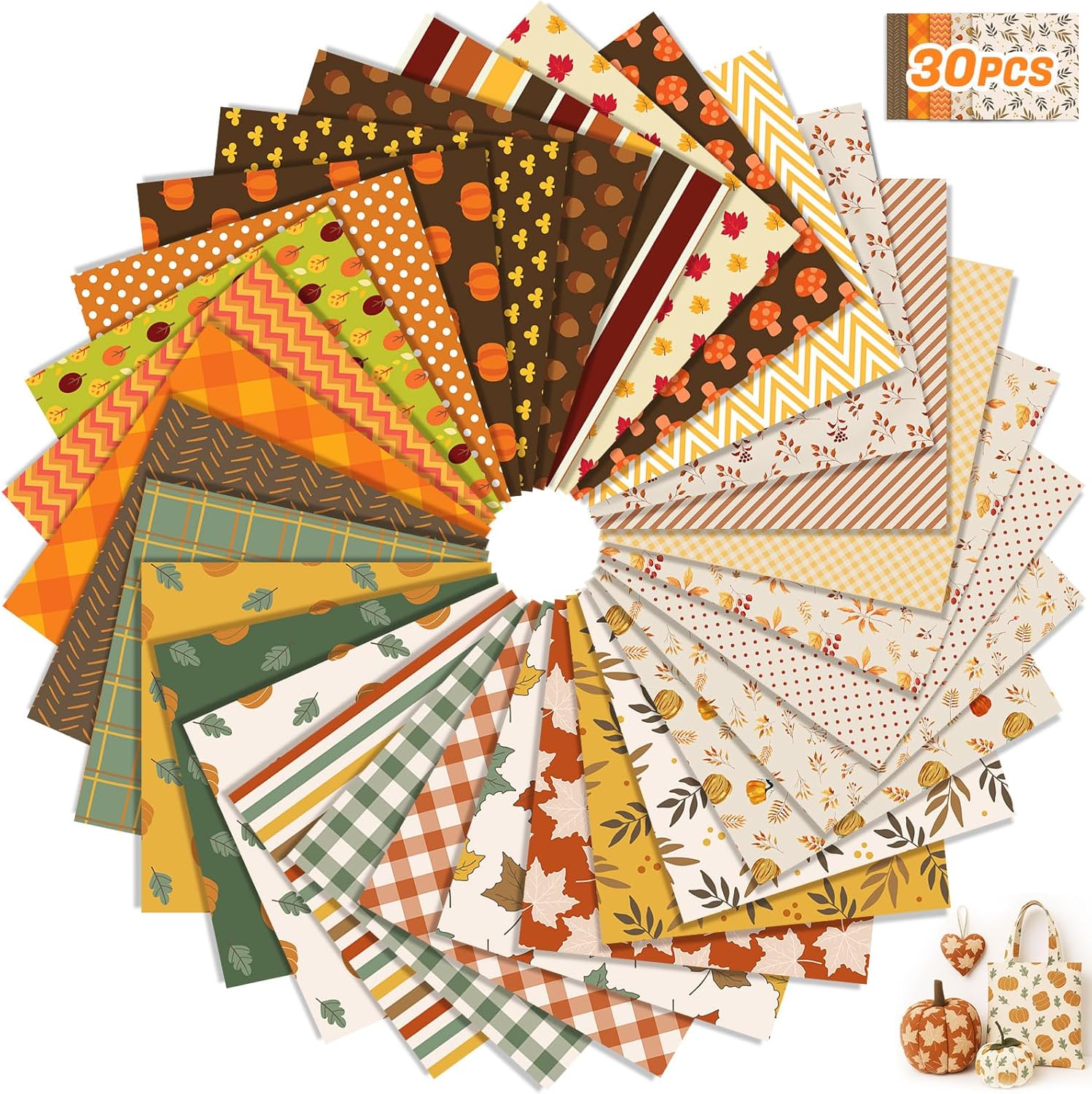 Tatuo 30 Pcs 10 x 10 Inches Blue and White Floral Cotton Fabric Quilting Bundle Squares Patchwork Floral Fabric Sewing Quilting Bundles Assorted Pattern Cloth for DIY Scrapbook Craft Making - Image 6