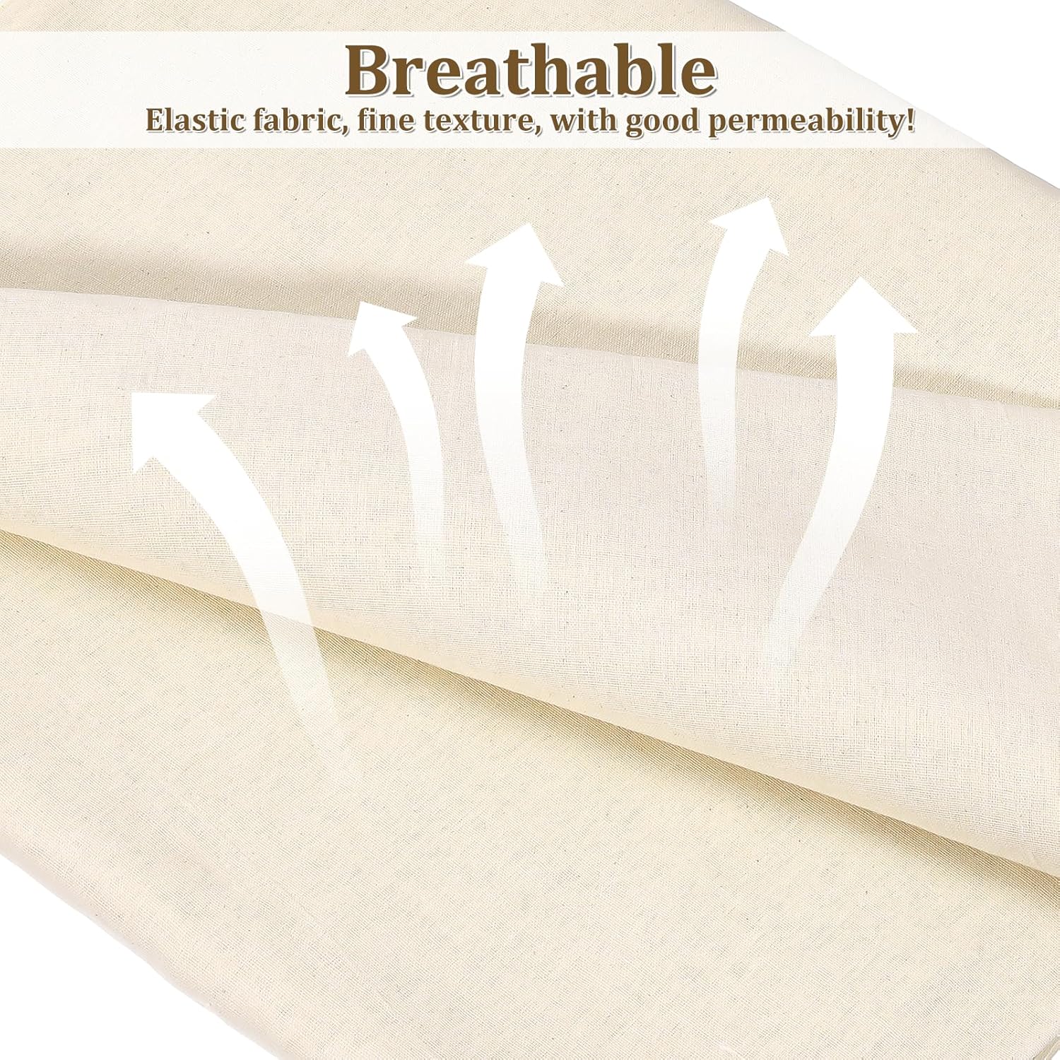 Alternative view of 10 Yards x 63 inch 100% Cotton Muslin Fabric, Natural Unbleached Linen Fabric by The Yard Unbleached Muslin Linen Fabrics Material for Quilting Sewing Apparel Cloth (10 Yards)