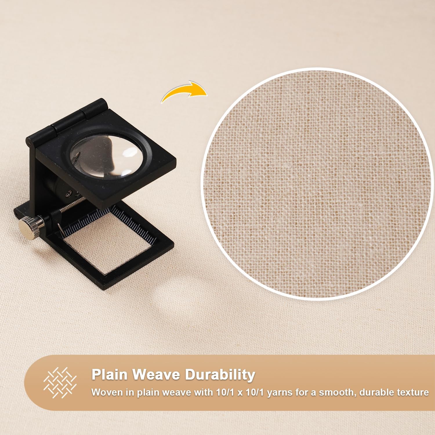 Alternative view of 1 Yard 55% Linen 45% Rayon Fabric by The Yard, 5.6 oz