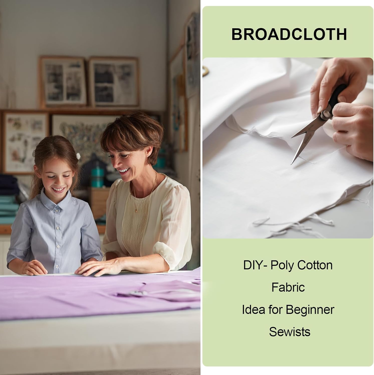 JOSNAAN Cotton Polyester Fabric by The Yard, 57" Wide Broadcloth Soft Lightweight & Breathable Material for Lining, Sewing, DIY (Red, 1 Yard) - Image 4