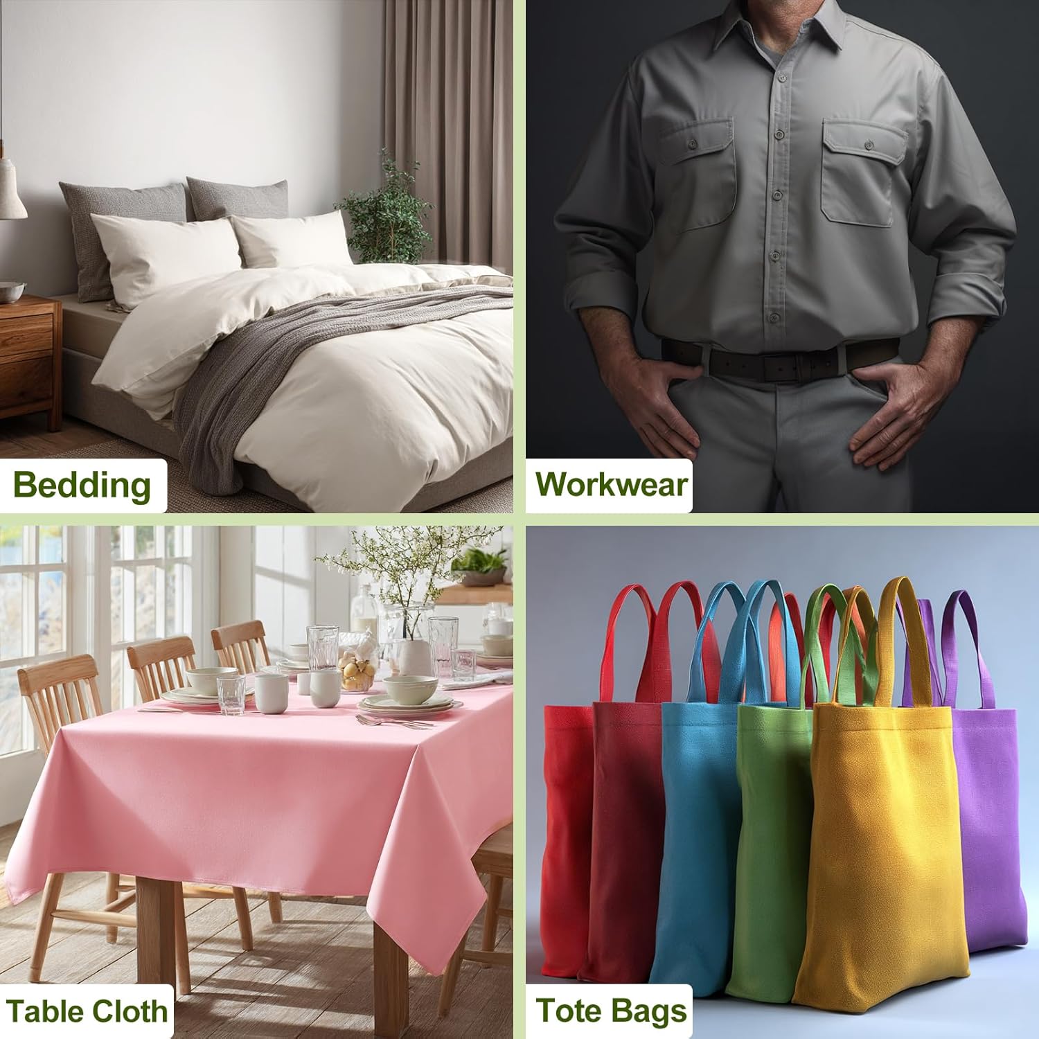 JOSNAAN Cotton Polyester Fabric by The Yard, 57" Wide Broadcloth Soft Lightweight & Breathable Material for Lining, Sewing, DIY (Red, 1 Yard) - Image 5