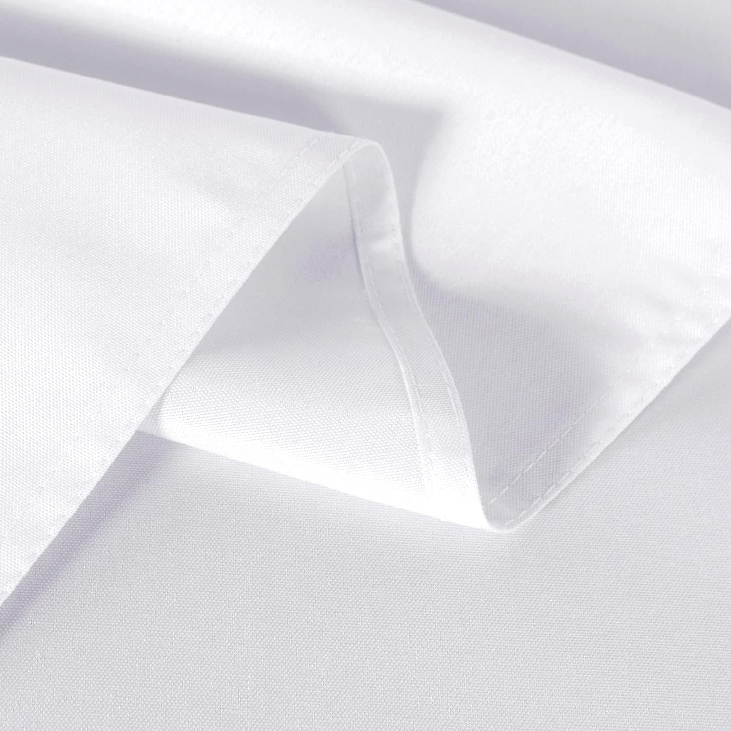 sancua 2 Pack White Tablecloth 60 x 102 Inch, Rectangle 6 Feet Table Cloth - Stain and Wrinkle Resistant Washable Polyester Table Cover for Dining Tables, Buffet Parties and Camping - Image 5