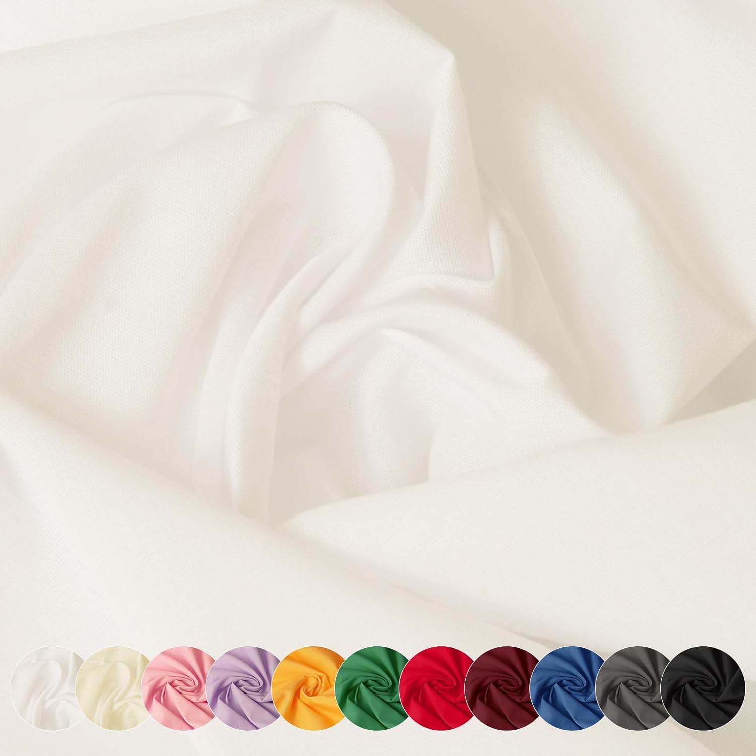 JOSNAAN Cotton Polyester Fabric by The Yard, 57" Wide Broadcloth Soft Lightweight & Breathable Material for Lining, Sewing, DIY (Red, 1 Yard) - Image 6