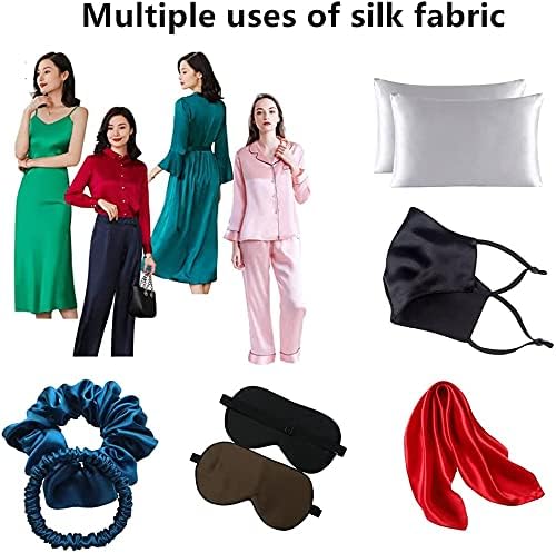 Alternative view of 100% Mulberry Silk Fabric 25mm 45" Width Solid Color Nature Silk for Bedding Dress Wedding DIY (Champagne, Sold by Half a Yard)