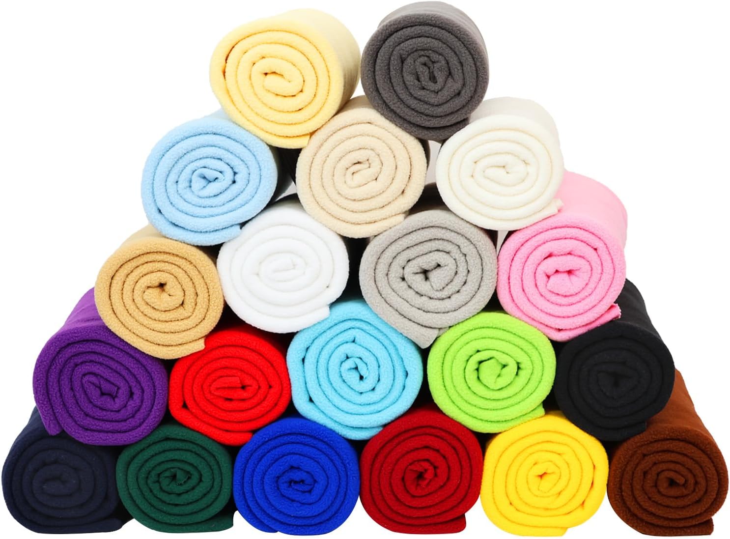 12PCS Solid Color Knitted Polar Fleece Fabric | 20''x20'' | Anti Pill Fabric Patchwork Polyester Plush Fleece Cloth for Sewing, Toys, Throw Blankets, PJ Pants, Booties, Eye Mask - Image 8