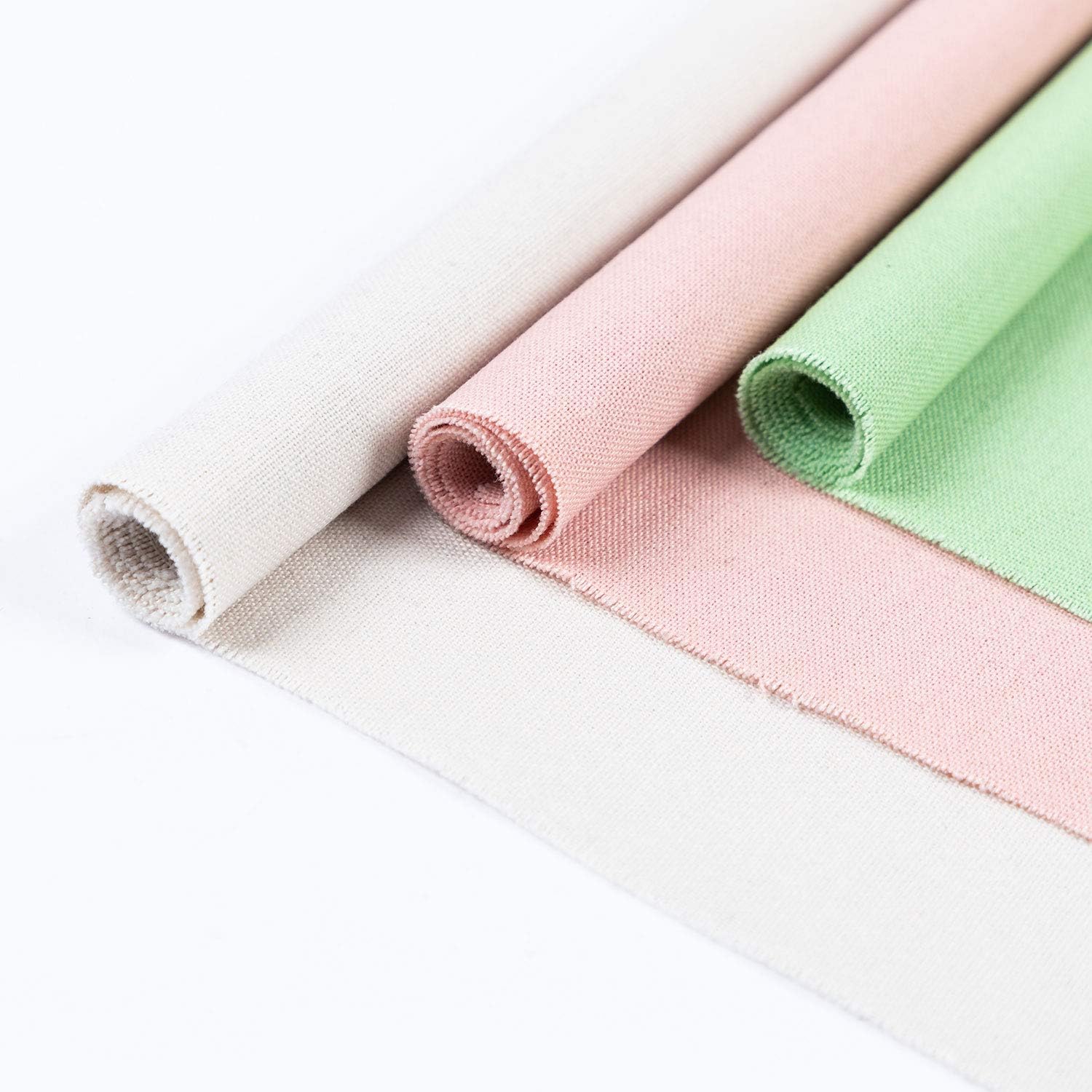 Alternative view of 6 Pcs Linen Needlework Fabric, Square Embroidery Fabric 9 Colors Stitch Cloth for Garment Crafts and Decoration Embroidery Project