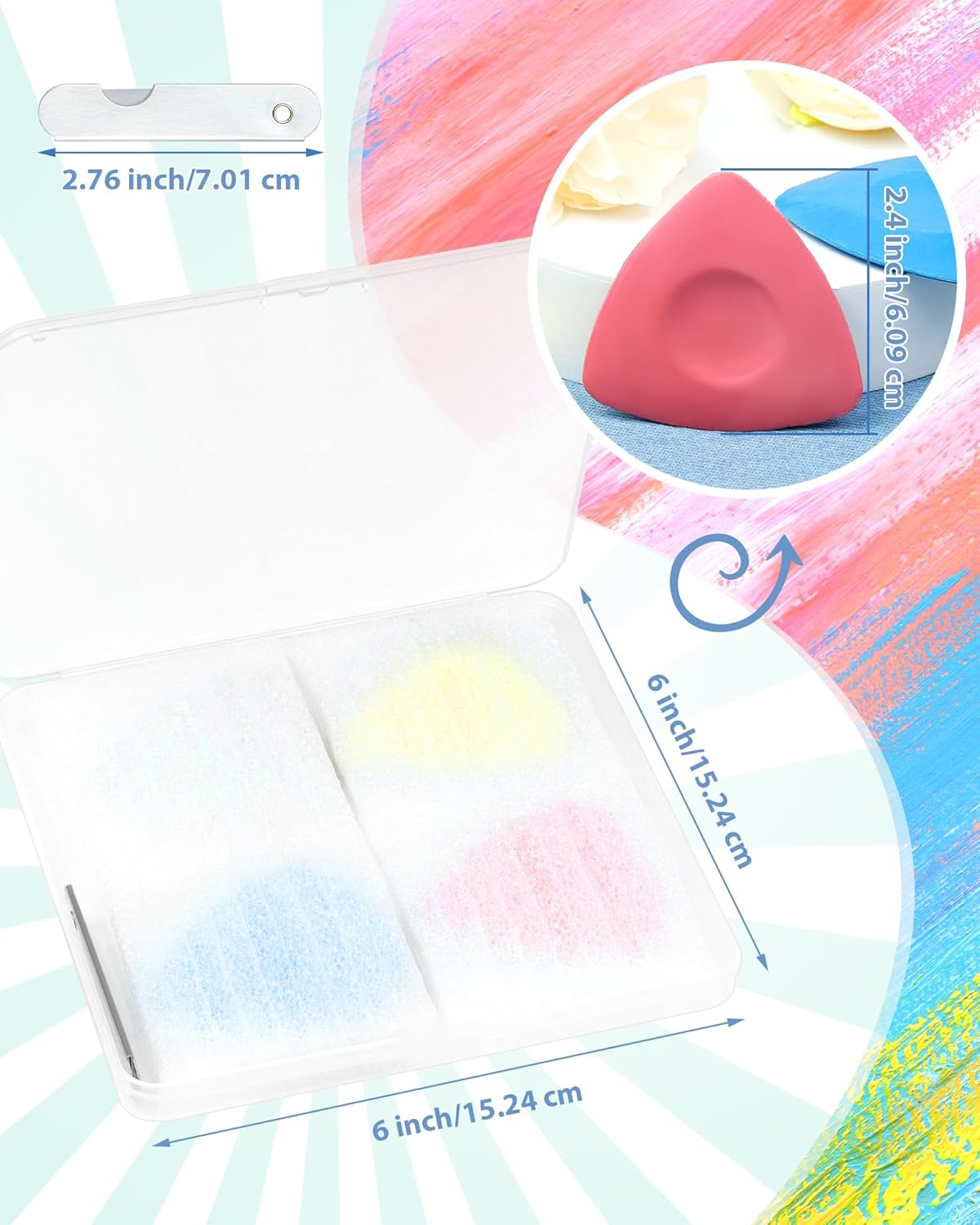 FIVEIZERO 4Pcs Tailors Chalk, Triangle Sewing Chalk for Fabric, Fabric Markers for Quilting, Tailoring and DIY Crafts