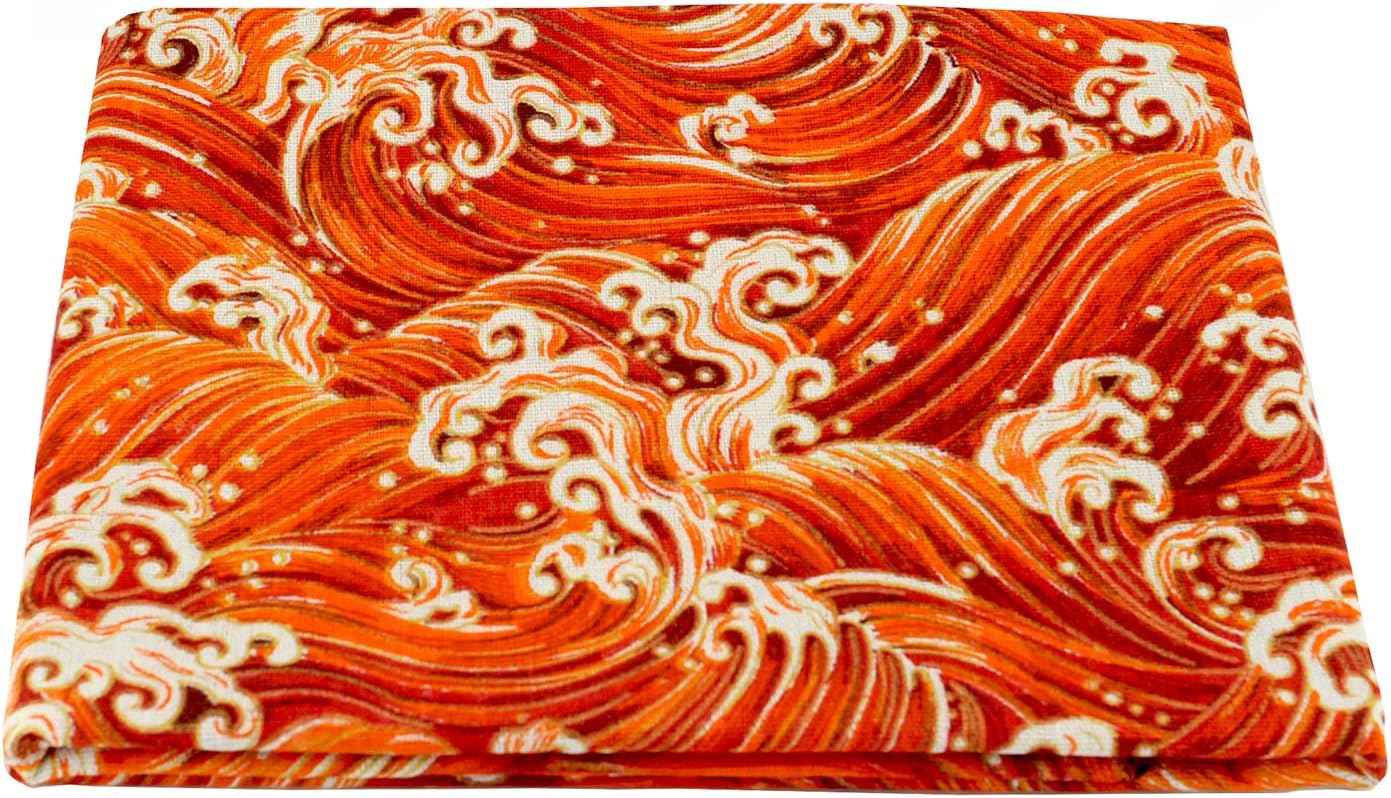 Linen Cotton Printed Fabric for Home Decoration and Crafting by The Meter(Classical Blue Floral Pattern) - Image 9