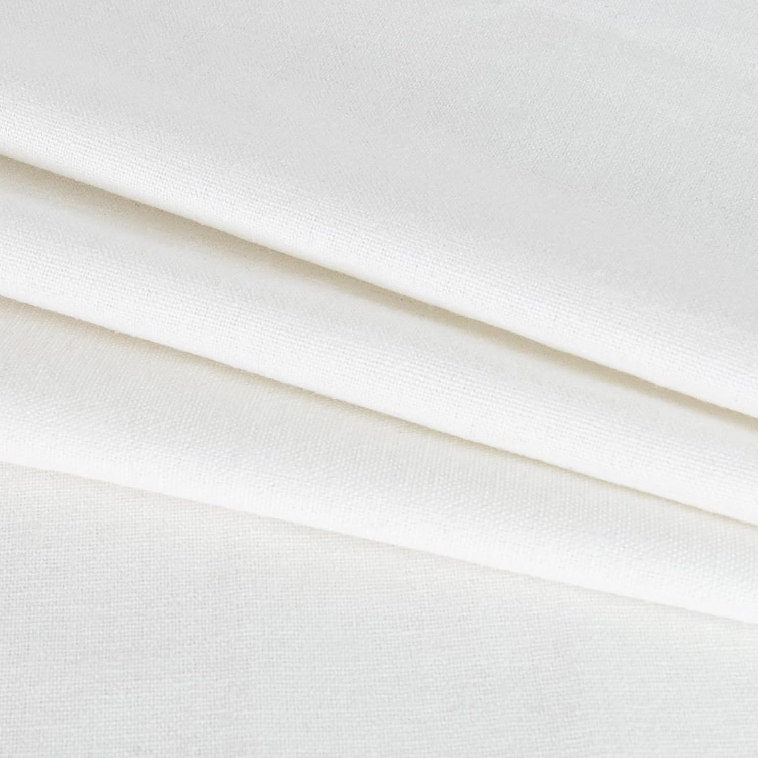 Alternative view of 20 PCS Linen Embroidery Fabric, Pre-Cut Solid Color 5 Different Sizes 5.9 to 19.6inch Embroidery Cloth Fabric Squares, Needlework Sewing Quilting Cloth for DIY Garment Crafts Project, Bright White