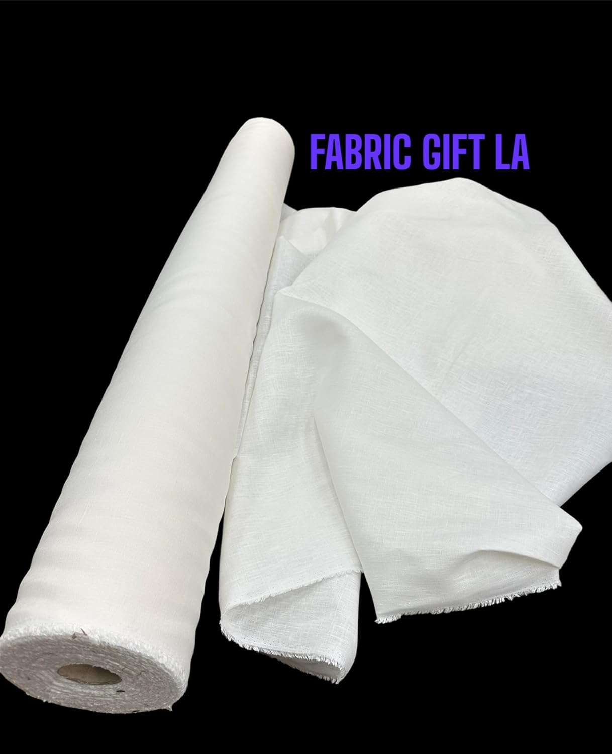 Alternative view of European 100% Linen White Fabric by The Yard