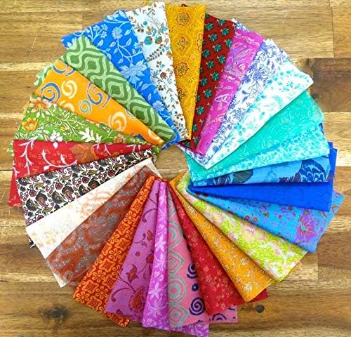 Alternative view of RAJBHOOMI HANDICRAFTS Rajbhoomi 25 Pieces Of Vintage Silk Remnants, Silk Fabric Scraps, Easter Egg Dyeing Silk Scraps, Silk Recycled Craft Fabric (8 X 8 Inches)