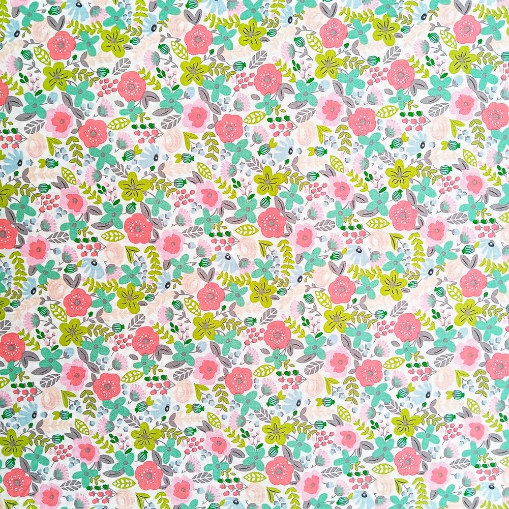 Alternative view of ZGXY Fabric, 8 pcs/lot Fat Quarter Fabric Bundles 100% Cotton 19.69" x 19.69" (50cm x 50cm) Quilting Cotton Craft Pre-Cut Squares Sheets for Patchwork Sewing Quilting Crafting, Floral Pattern.