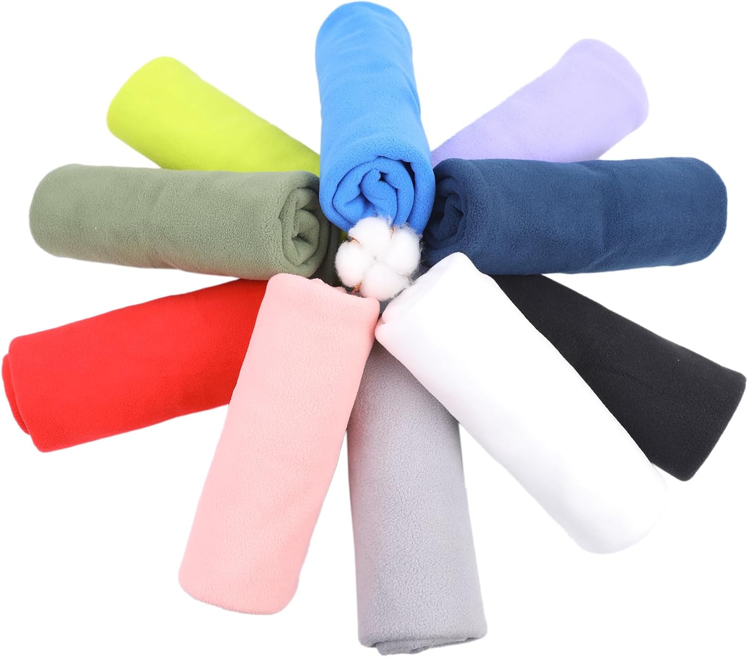 Alternative view of Knitted Polar Fleece Solid Fabric Anti-Pill Plush Polyester for DIY Sewing Crafts Toys (12colors, 20 * 20inch)