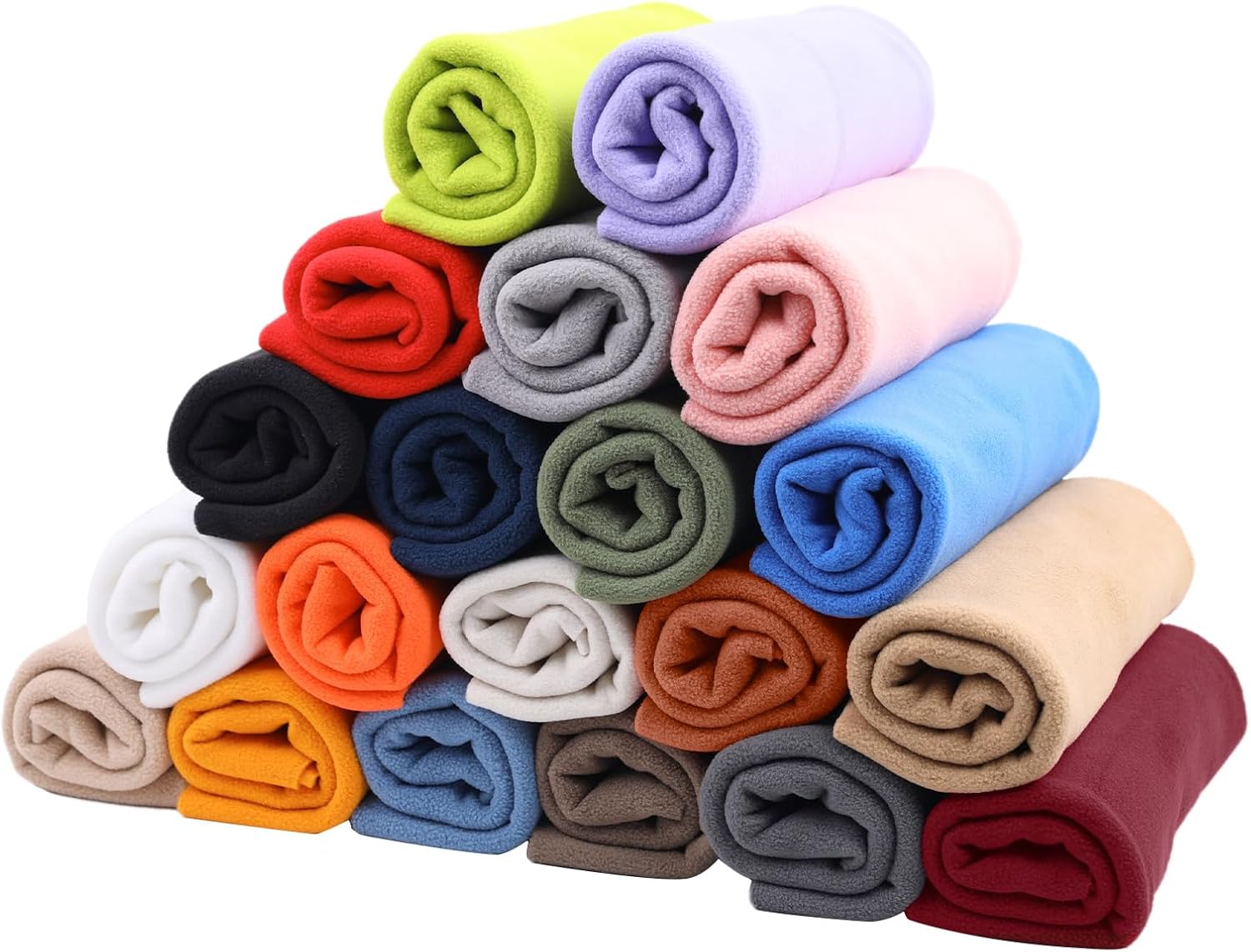 Knitted Polar Fleece Solid Fabric Anti-Pill Plush Polyester for DIY Sewing Crafts Toys (12colors, 20 * 20inch) - Image 3