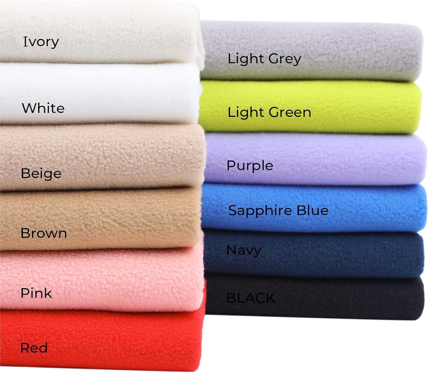 Knitted Polar Fleece Solid Fabric Anti-Pill Plush Polyester for DIY Sewing Crafts Toys (12colors, 20 * 20inch) - Image 7