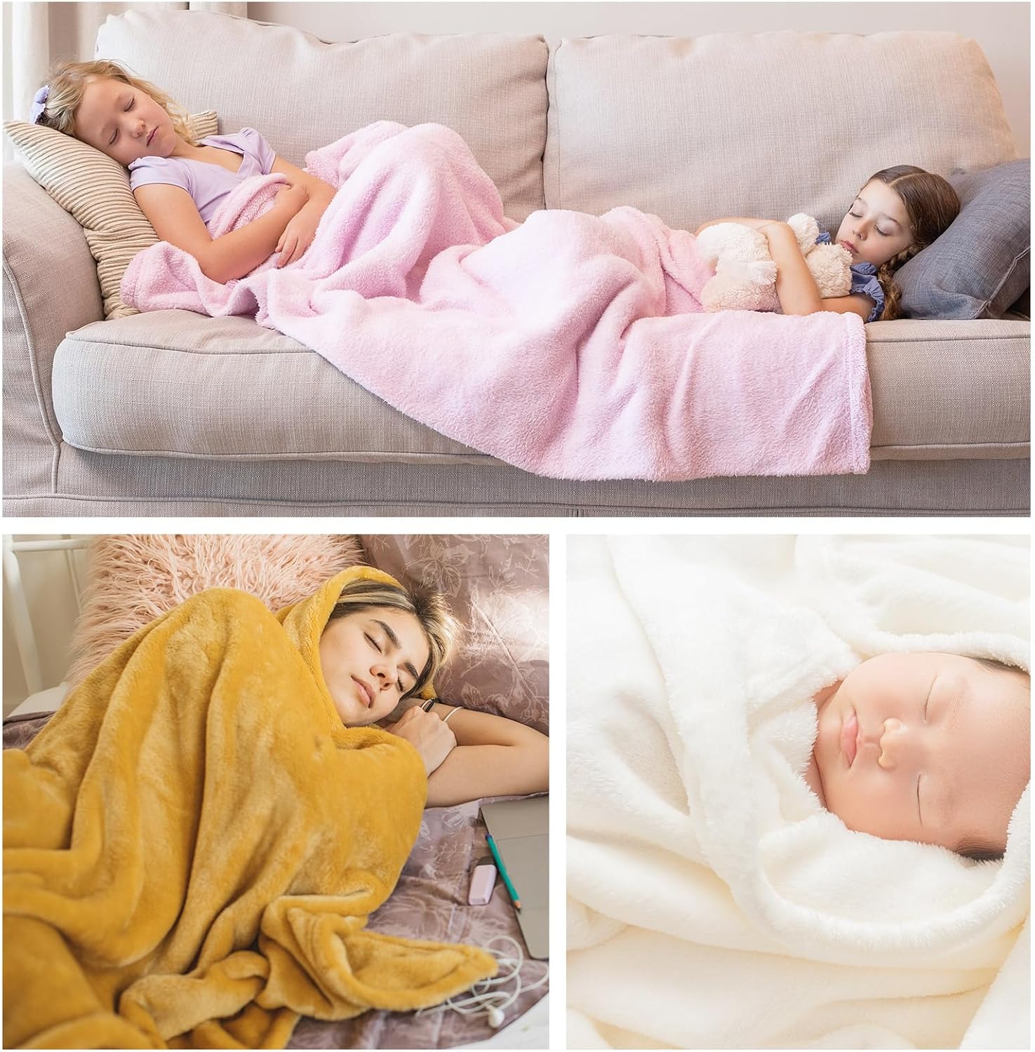 Knitted Polar Fleece Solid Fabric Anti-Pill Plush Polyester for DIY Sewing Crafts Toys (12colors, 20 * 20inch) - Image 8