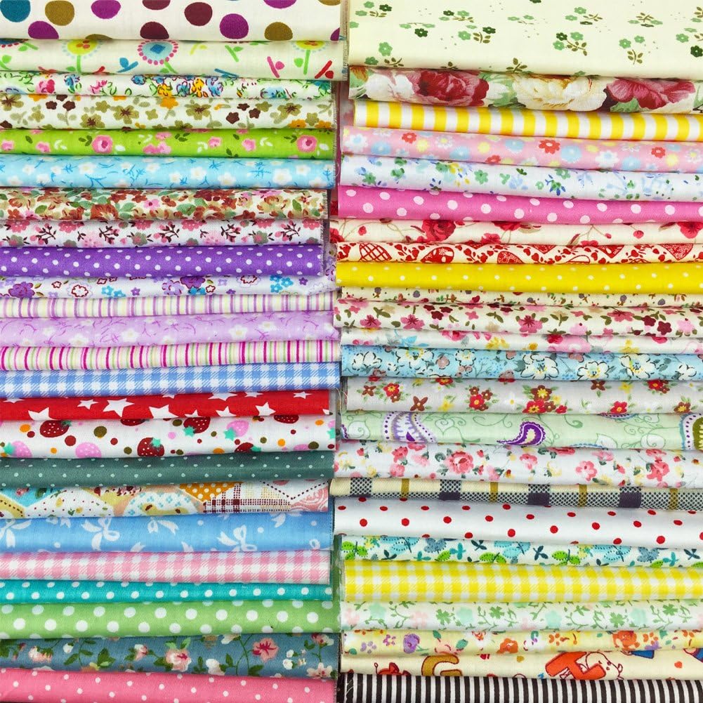 flic-flac 25pcs 12 x 12 inches (30cmx30cm) Cotton Fabric Squares Quilting Sewing Floral Precut Fabric Square Sheets for Craft Patchwork - Image 9