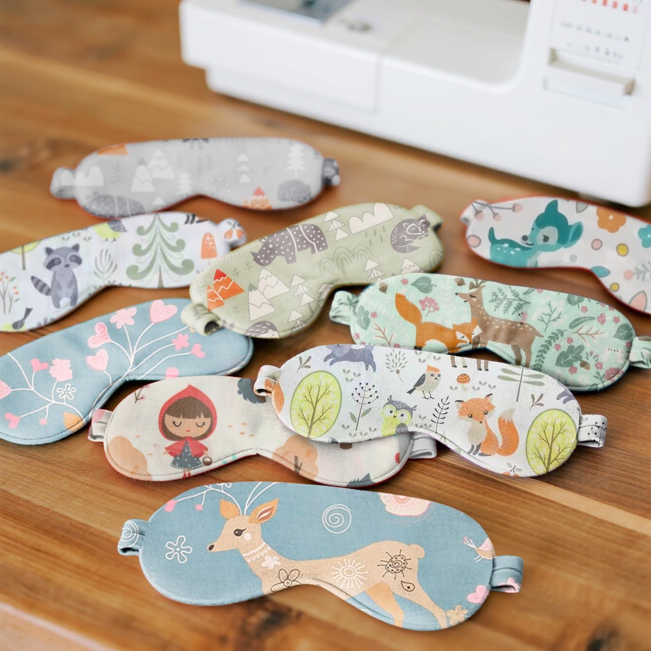 Aubliss 8pcs Fat Quarter Fabric Bundles 100% Cotton 20'' x 20'' Quilting Cotton Craft Fabric Pre-Cut Squares Sheets for Patchwork Sewing Quilting Crafting(Forest)