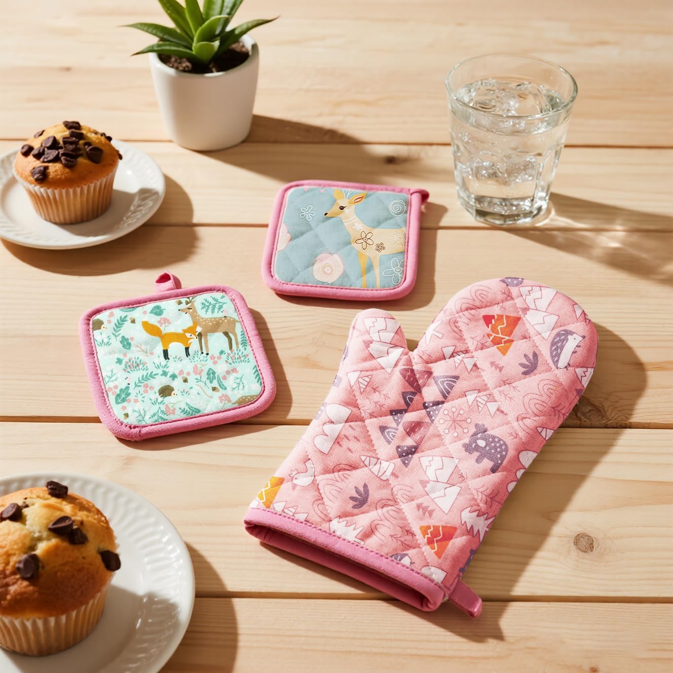 Alternative view of Aubliss 8pcs Fat Quarter Fabric Bundles 100% Cotton 20'' x 20'' Quilting Cotton Craft Fabric Pre-Cut Squares Sheets for Patchwork Sewing Quilting Crafting(Forest)