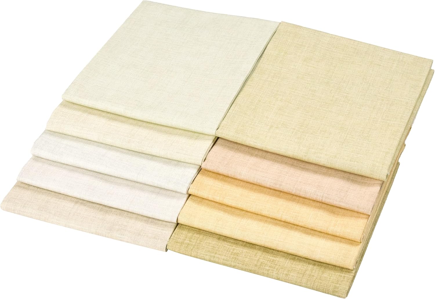 Alternative view of Craftido - 11 Options Solids with Tweed Tonals - Assorted Color Cotton Quilting Fabric Bundles 10pcs Fat Quarters 18"x21" - Medium Weight 5.2oz - for Quilting, Sewing and Crafts - Not Quite White