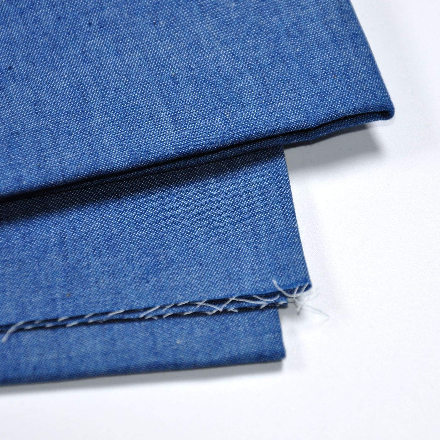 Indigo Blue 4.8 oz 100% Cotton Denim Chambray Fabric,56 Inches Wide, by The Yard - Image 4