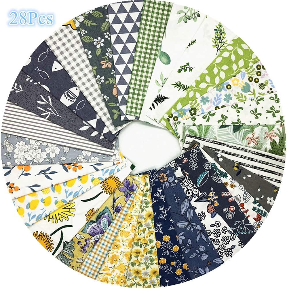 Alternative view of 12 x 12 inches Print Cotton Precut Craft Fabric Bundle Squares for DIY Sewing Scrapbooking,Quilt Fabric Squares for Masks (30cm x 30cm) 28Pcs