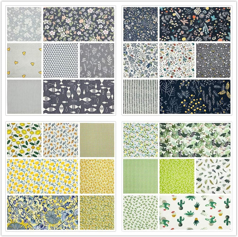 12 x 12 inches Print Cotton Precut Craft Fabric Bundle Squares for DIY Sewing Scrapbooking,Quilt Fabric Squares for Masks (30cm x 30cm) 28Pcs - Image 3