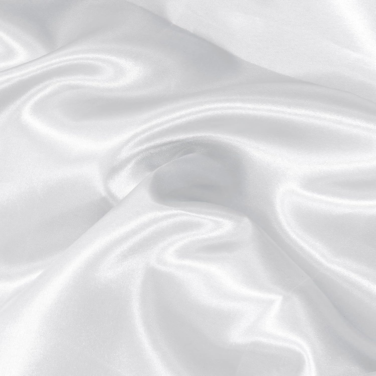 Alternative view of KKJIAF White Satin Fabric, 63" Wide Shiny Silky Fabric for Dress, Shirts, Table Runner, Napkin, Tablecloth, Wedding Decor, DIY Crafts, 1 Yard
