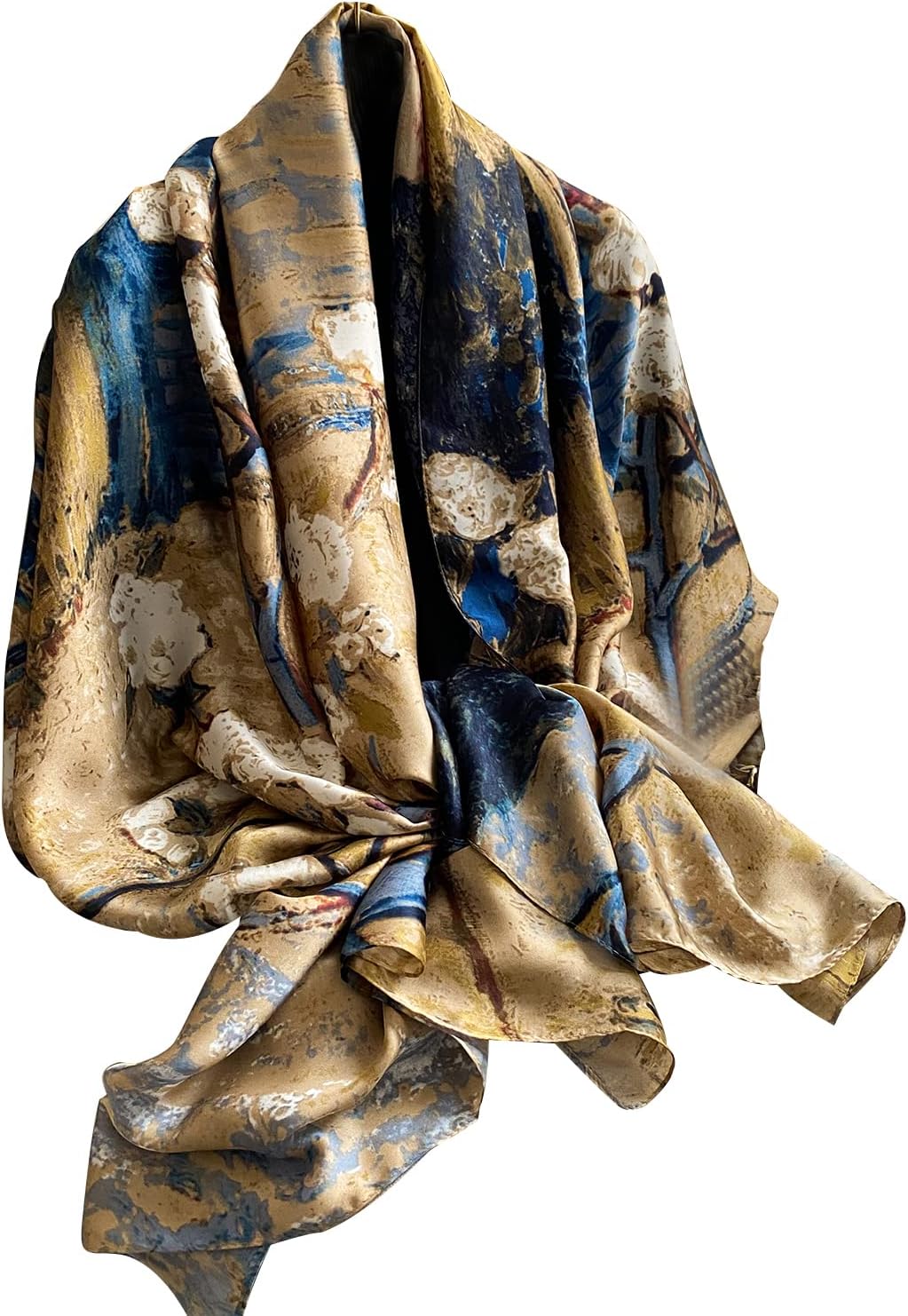 NUWEERIR Womens 100% Large Mulberry Silk Scarf Long Satin Scarf Fashion Lightweight Wraps - Image 5