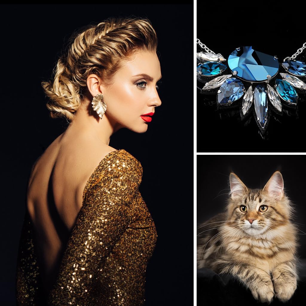 CPLIRIS 10x12ft Black Backdrop for Photography, Large Seamless Polyester Fabric Pure Black Photo Backdrop Curtain for Portrait Photoshoot Party Video - Image 5