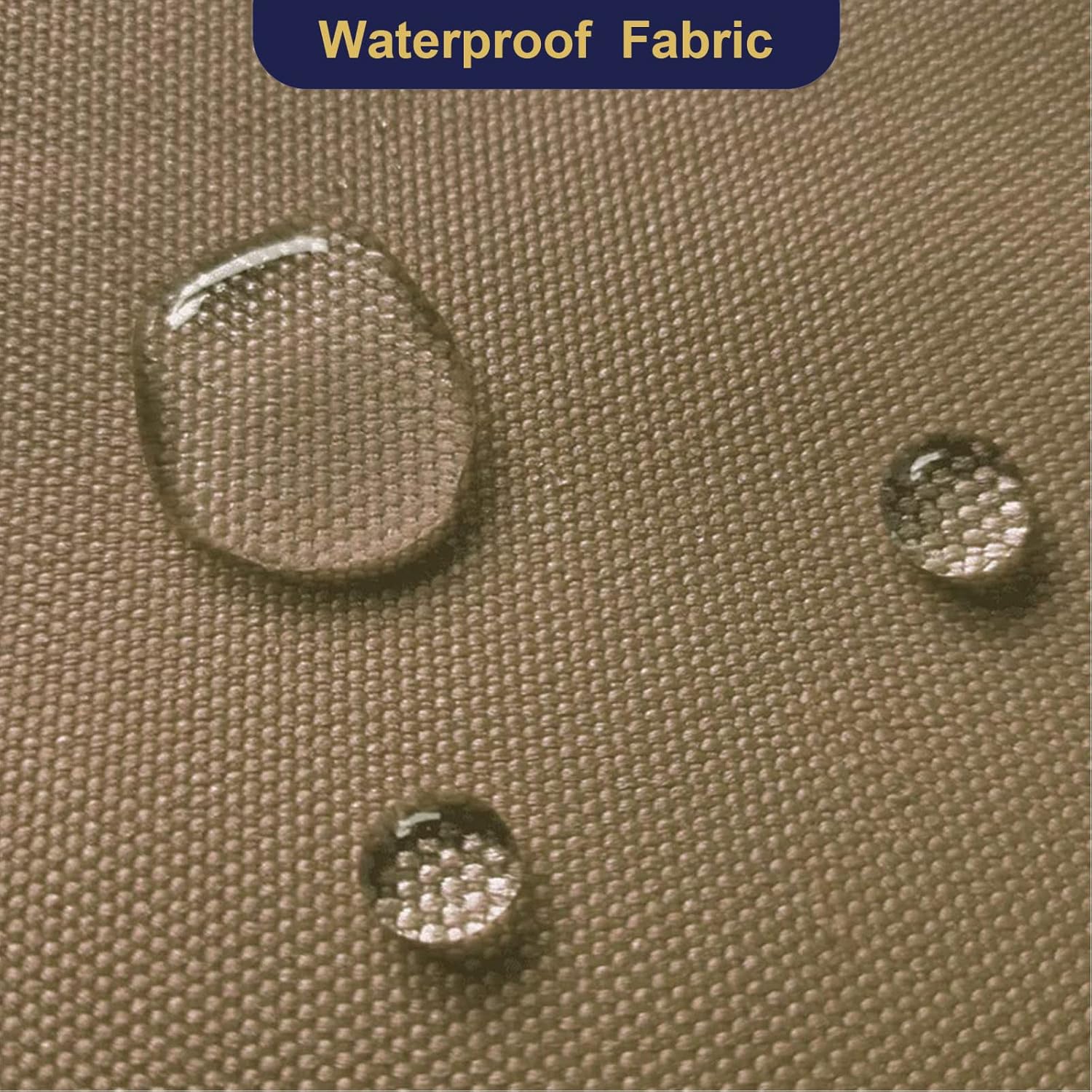 Foreate Waterproof Canvas Fabric by The Yard 600D Upholstery Fabric for Chairs 58" Wide Indoor Outdoor Water Resistant Canvas Polyester Material Sewing DIY Cloth, 1 Yard Khaki - Image 3
