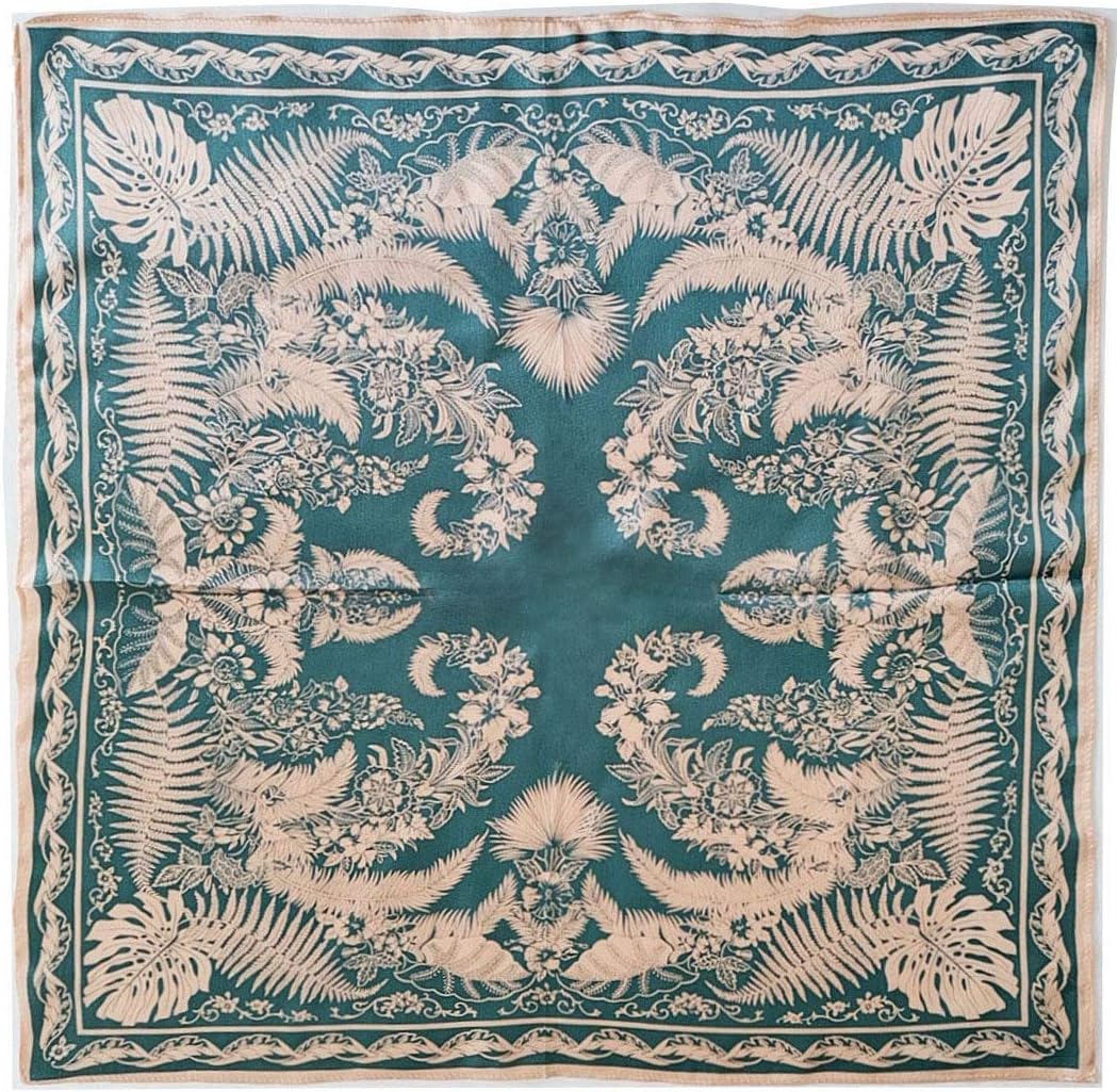 FONYVE 100% Mulberry Silk Scarfs for Women-Lightweight Square Satin Head Scarf-Small Silk Hair Scarf for Sleeping 21"x21"