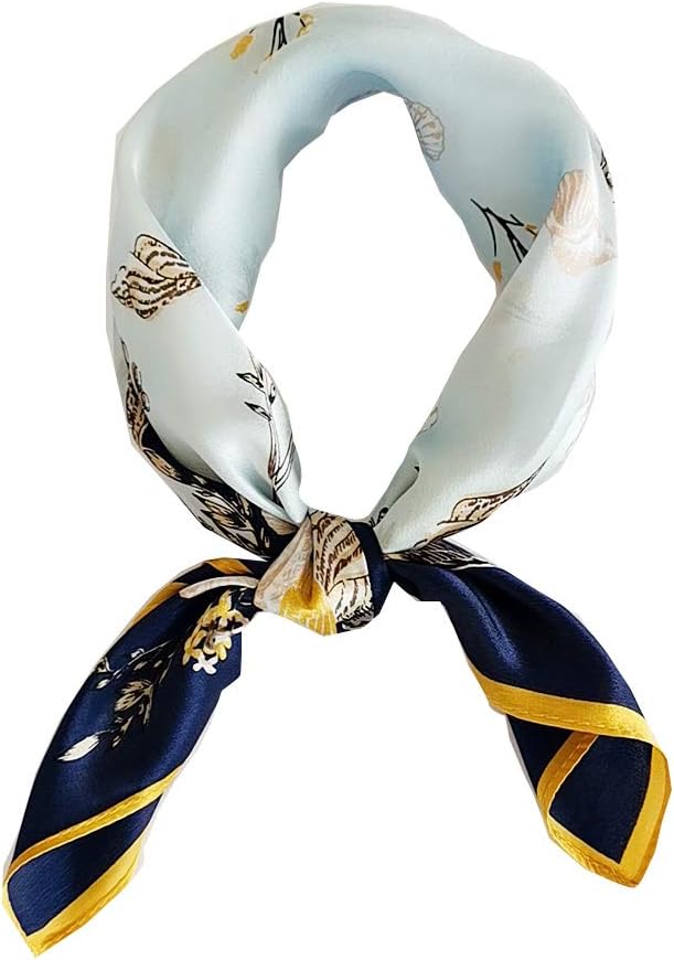 FONYVE 100% Mulberry Silk Scarfs for Women-Lightweight Square Satin Head Scarf-Small Silk Hair Scarf for Sleeping 21"x21" - Image 8