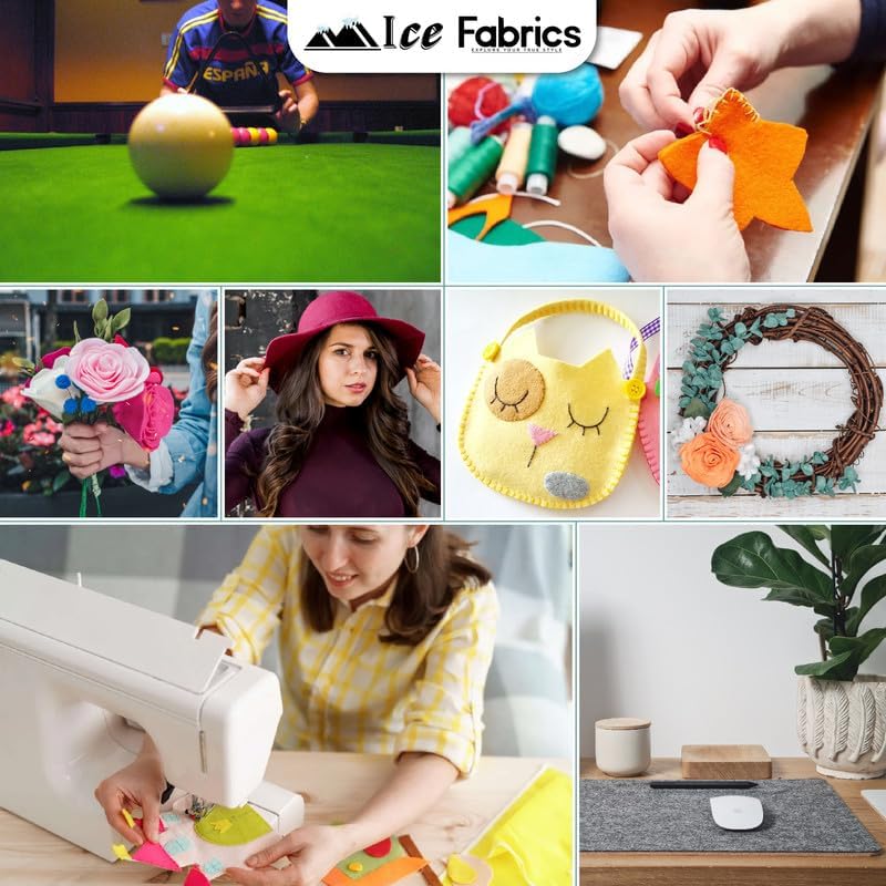 Alternative view of Ice Fabrics Craft Felt Fabric by The Yard - 72" Wide & 1.6mm Thick Acrylic Felt - Soft and Durable Charcoal Fabric for DIY Arts & Crafts, Decorations and More - Half Yard Charcoal