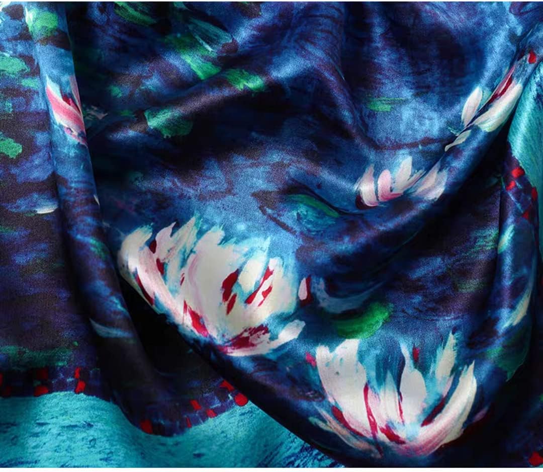 Alternative view of ANDANTINO 100% Pure Mulberry Silk Scarf 35" Large Square Lightweight Headscarf u2013Womenu2019s Hair Wraps-With Gift Packed