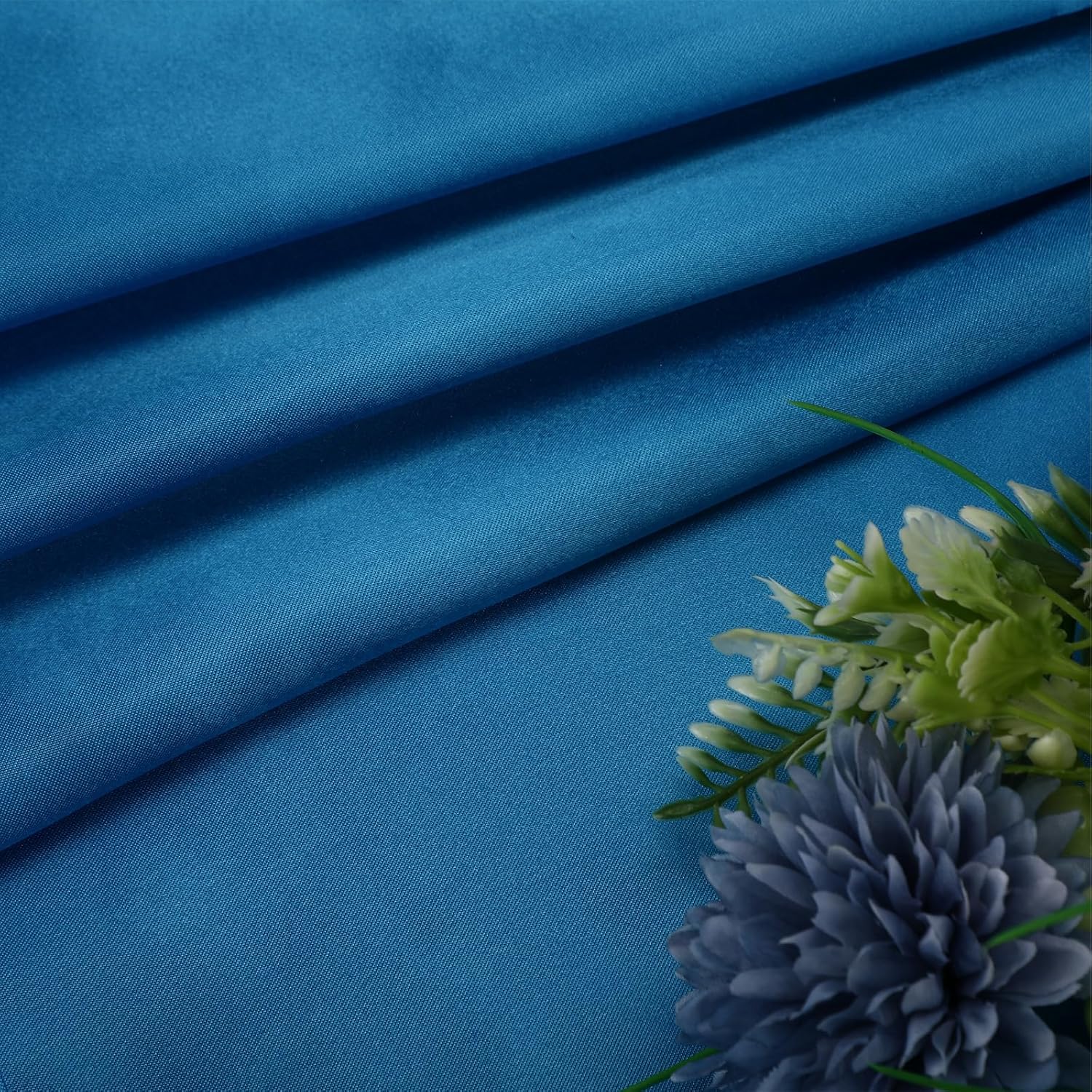 Tegeme 4 Pcs Satin Fabric by The Yard 1 Yard x 58 Inch Silky Charmeuse Polyester Fabric for Quilting Wedding Bridal Dress Sewing Crafts Table Decorations(Blue Tones) - Image 4