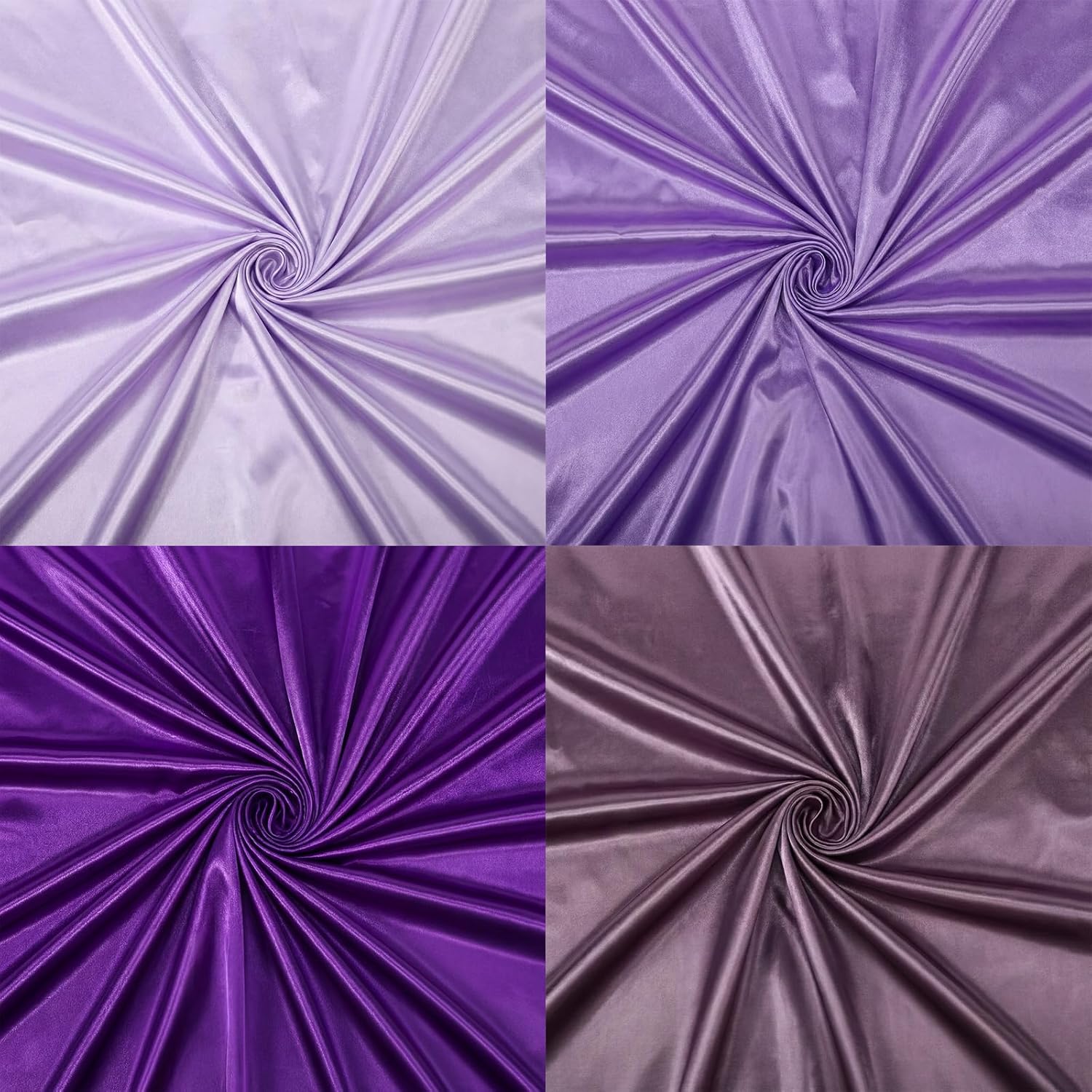 Tegeme 4 Pcs Satin Fabric by The Yard 1 Yard x 58 Inch Silky Charmeuse Polyester Fabric for Quilting Wedding Bridal Dress Sewing Crafts Table Decorations(Blue Tones) - Image 7