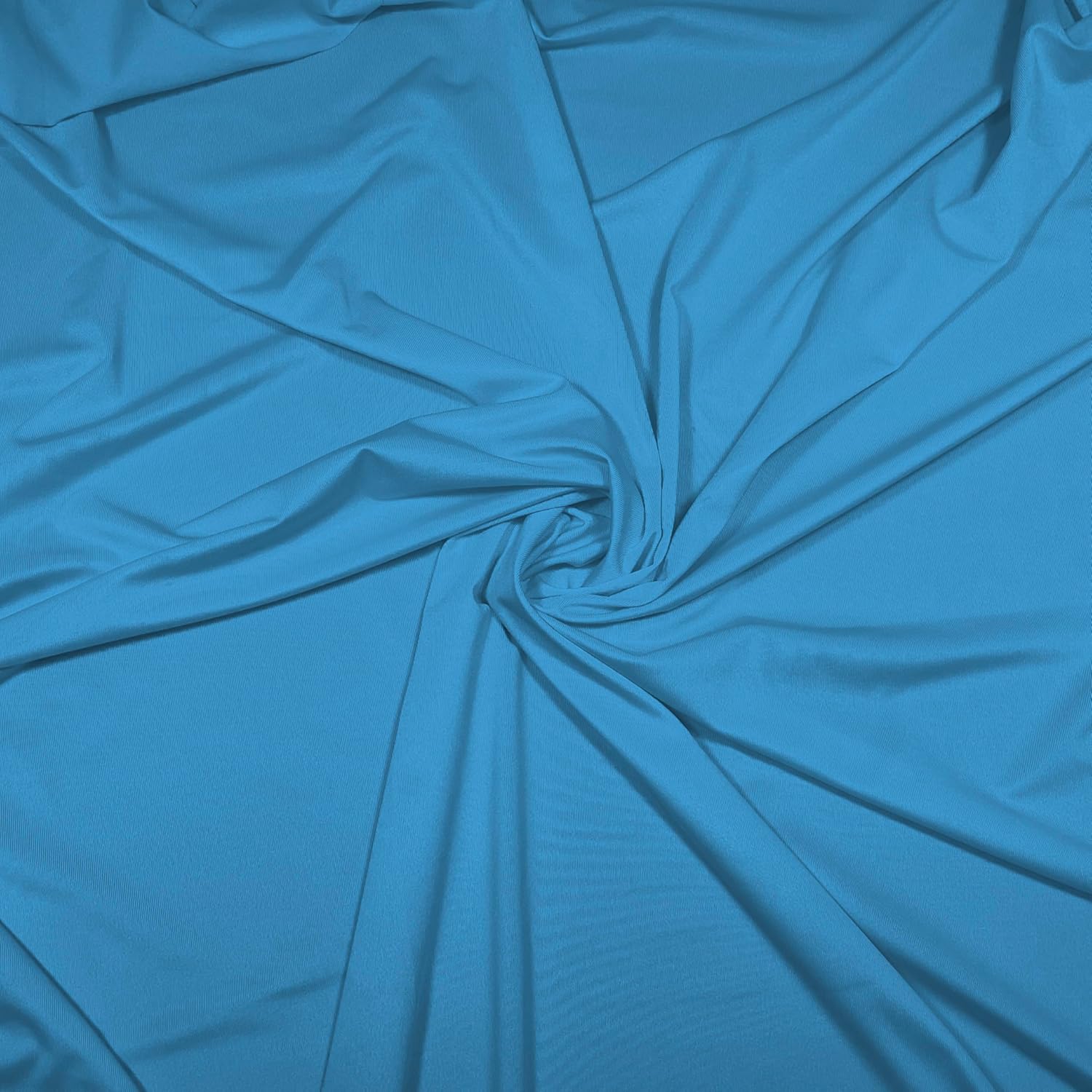 VIZALO Moisture Wicking Single Jersey Knitted Fabric, Polyester and Spandex, 60" Wide, Cut by The Yard for Clothing, Crafts, Home Decor, Upholstery, Shirts, Pet Clothing (Picton Blue, 2 Yard)