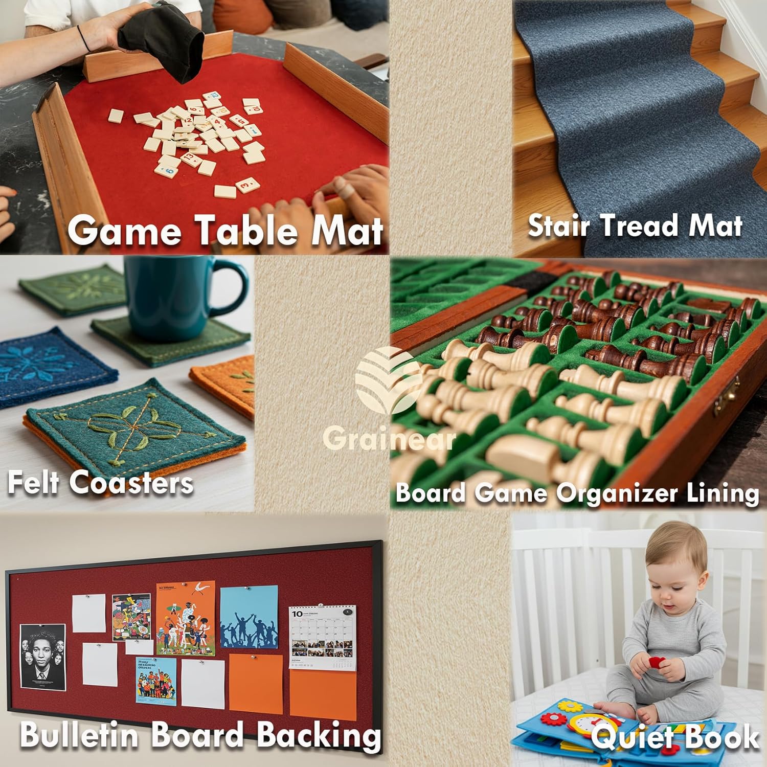 Ivory Soft Felt Fabric Sheet 36" x 36", 1.6mm Thick, Premium Craft Felt for Sewing, DIY Projects, Decorations, Art and Kids School Projects - Image 4