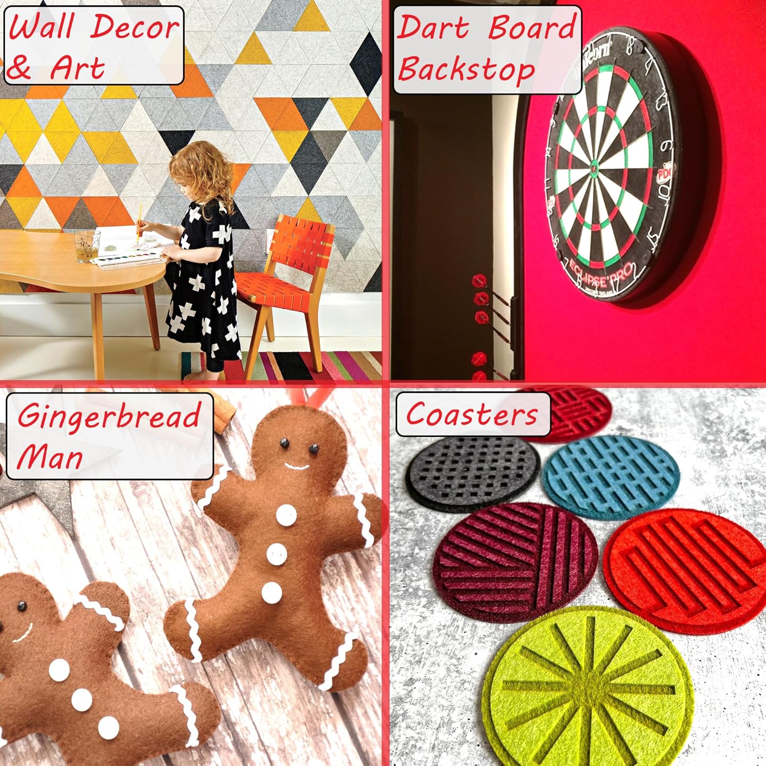 Barcelonetta | Felt Fabric | 72" Wide | 1.6mm Thick | Acrylic & Soft | Felt by The Yard | Felt for DIY Crafts, Projects, Sewing (Charcoal, Half Yard) - Image 5