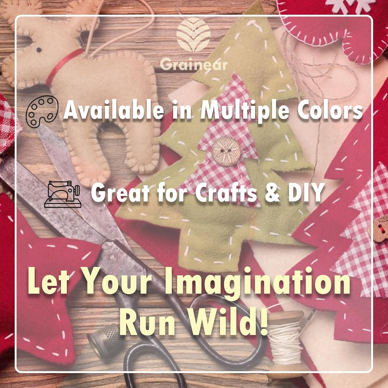 Ivory Soft Felt Fabric Sheet 36" x 36", 1.6mm Thick, Premium Craft Felt for Sewing, DIY Projects, Decorations, Art and Kids School Projects - Image 6