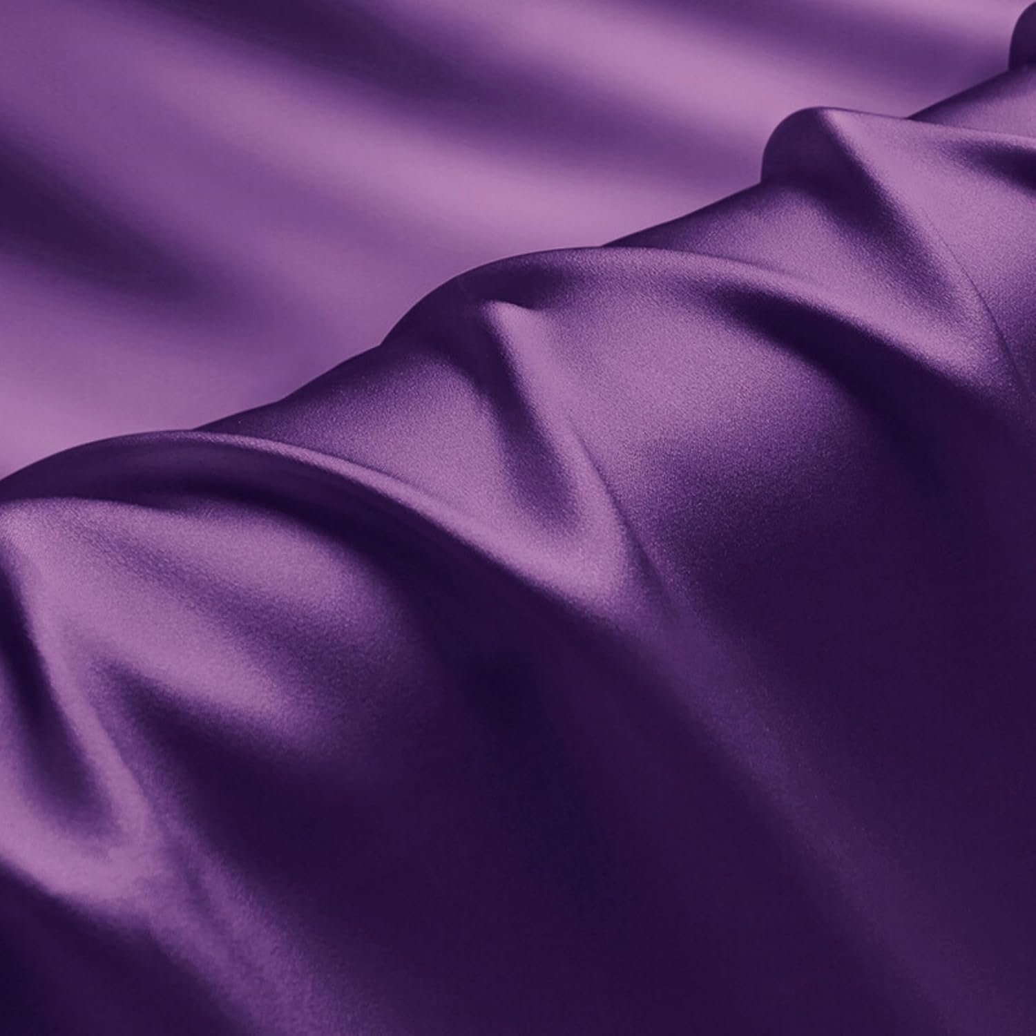 100% Pure Mulberry Silk Fabric by The Yard u2013 Premium Solid Color Silk Fabric, Cut-to-Size, Soft and Luxurious for Sewing, DIY Crafts, Dresses, Bedding (Purple #83)