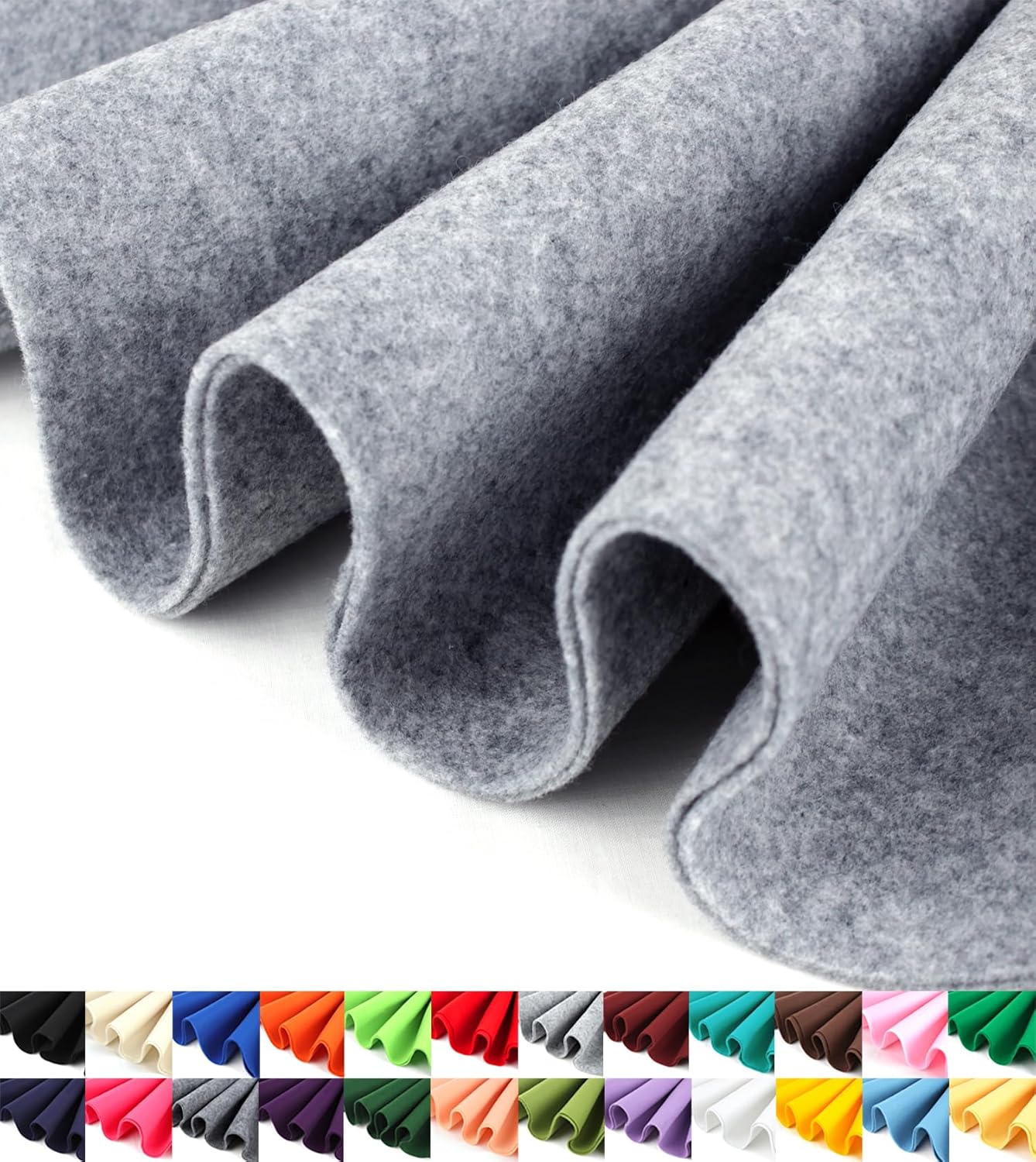 Barcelonetta | Felt Fabric | 72" Wide | 1.6mm Thick | Acrylic & Soft | Felt by The Yard | Felt for DIY Crafts, Projects, Sewing (Charcoal, Half Yard) - Image 9