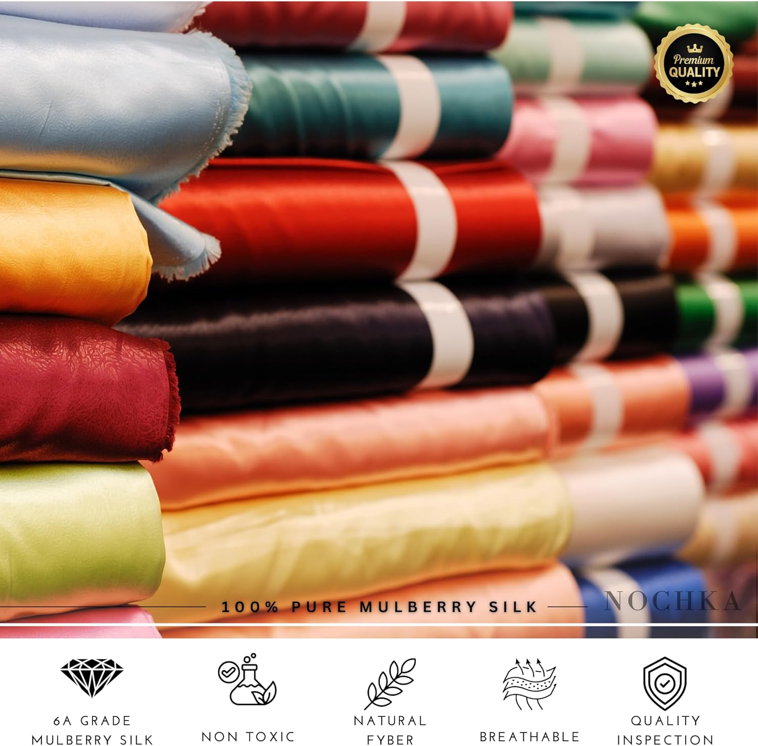 100% Pure Mulberry Silk Fabric by The Yard u2013 Premium Solid Color Silk Fabric, Cut-to-Size, Soft and Luxurious for Sewing, DIY Crafts, Dresses, Bedding (Purple #83) - Image 5