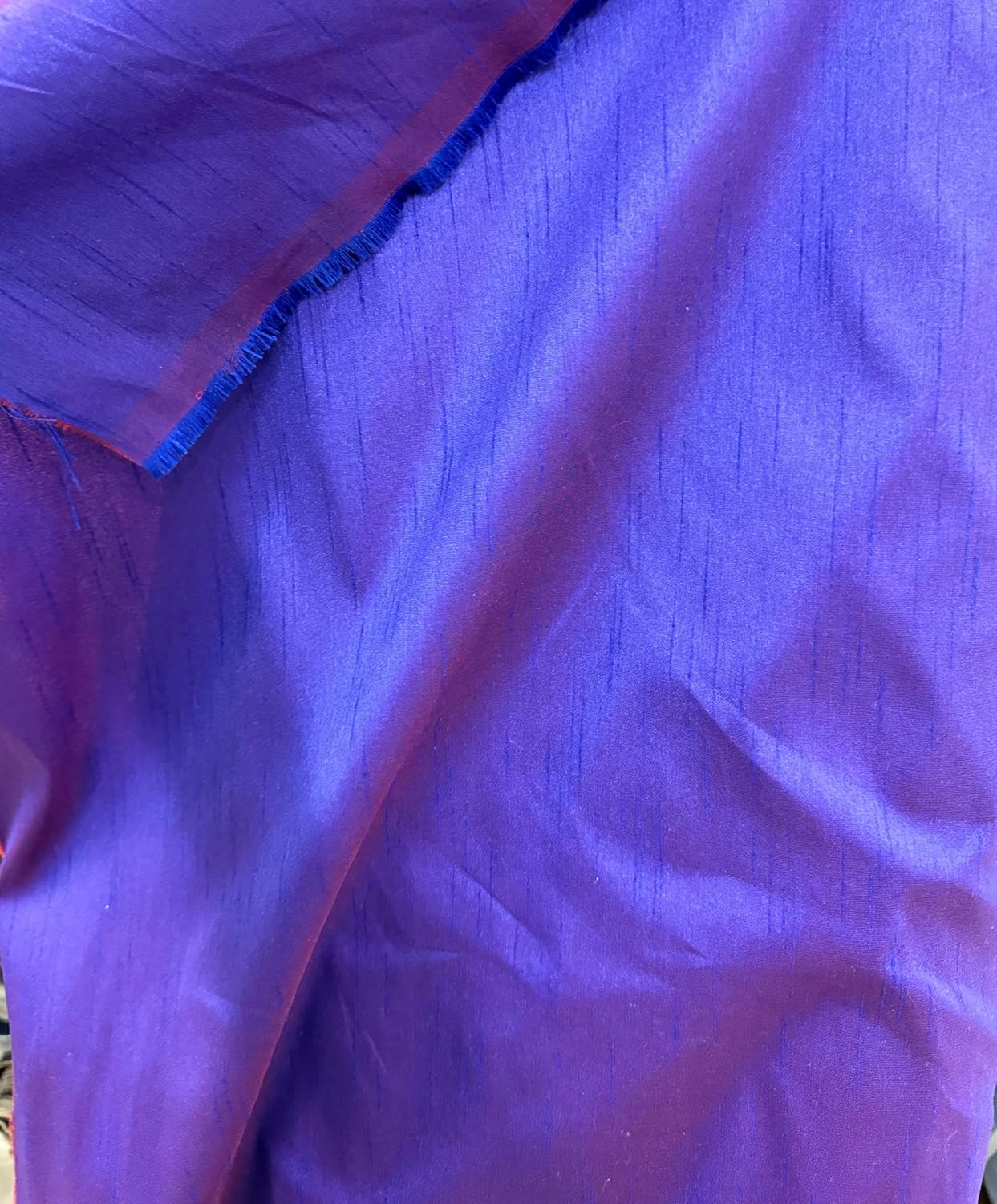 Alternative view of AD FABRIC, Imitation Raw Silk Shantung Dupioni Fabric,Baby Blue Color - 58" - Sold by The Yard - 100% Poly Dupioni Faux Silk (Two Tone Purple)